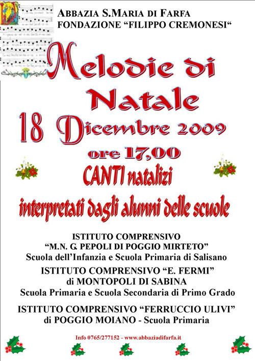 Melodie di Natale - Canti natalizi a Farfa 18 dicembre 2009