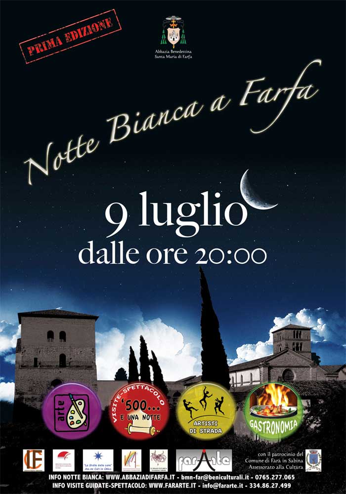 9 luglio 2011 ore 20:00 - Notte Bianca a Farfa