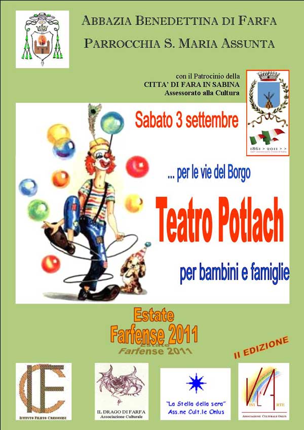 Spettacolo del Teatro Potlach per le vie del Borgo - Sabato 3 settembre 2011