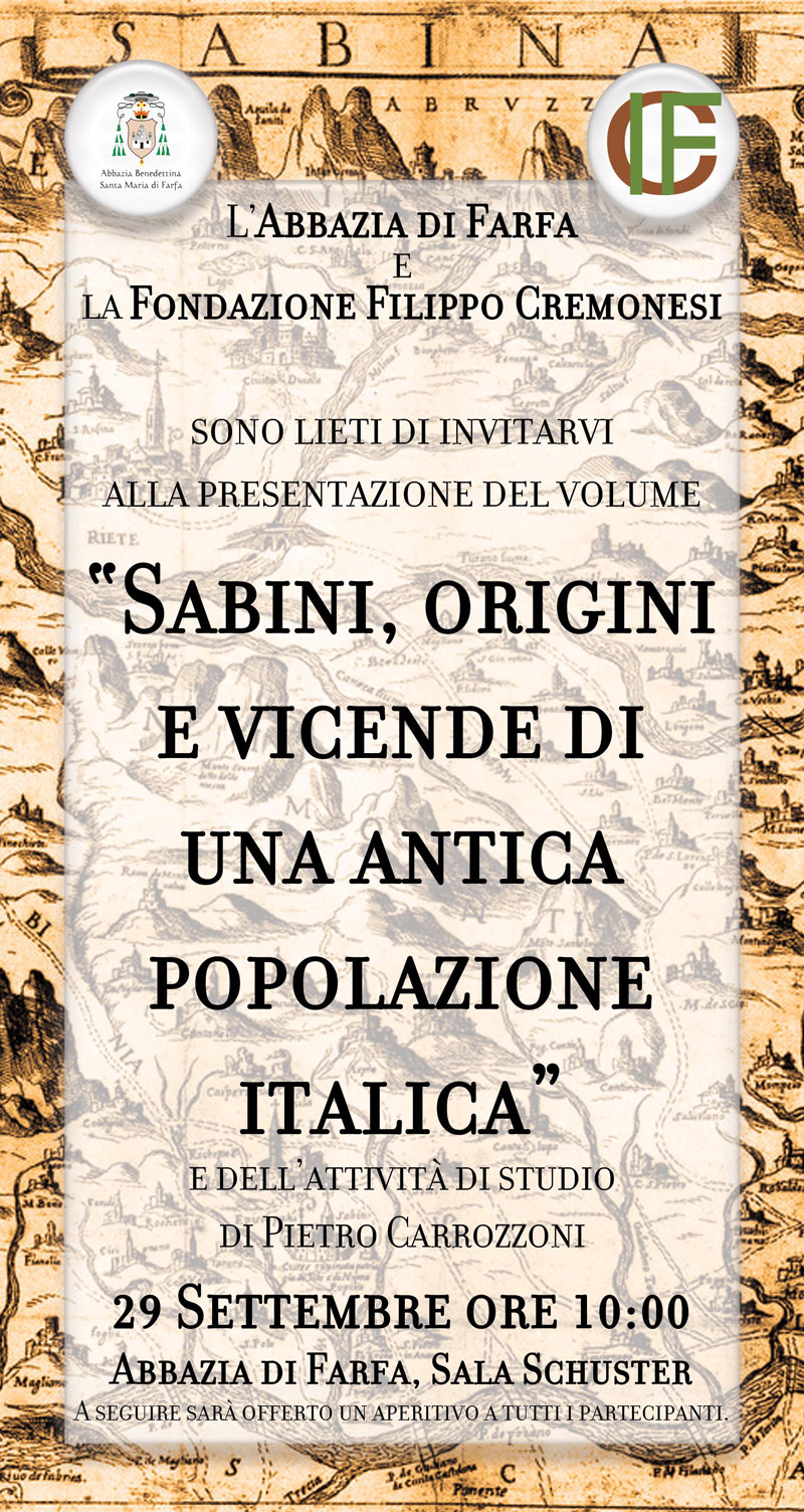 "Sabini, origini e vicende di una antica popolazione italica", 29 settembre 2012 Abbazia di Farfa