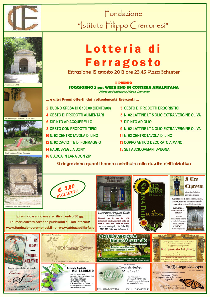 Lotteria di  Ferragosto 2013