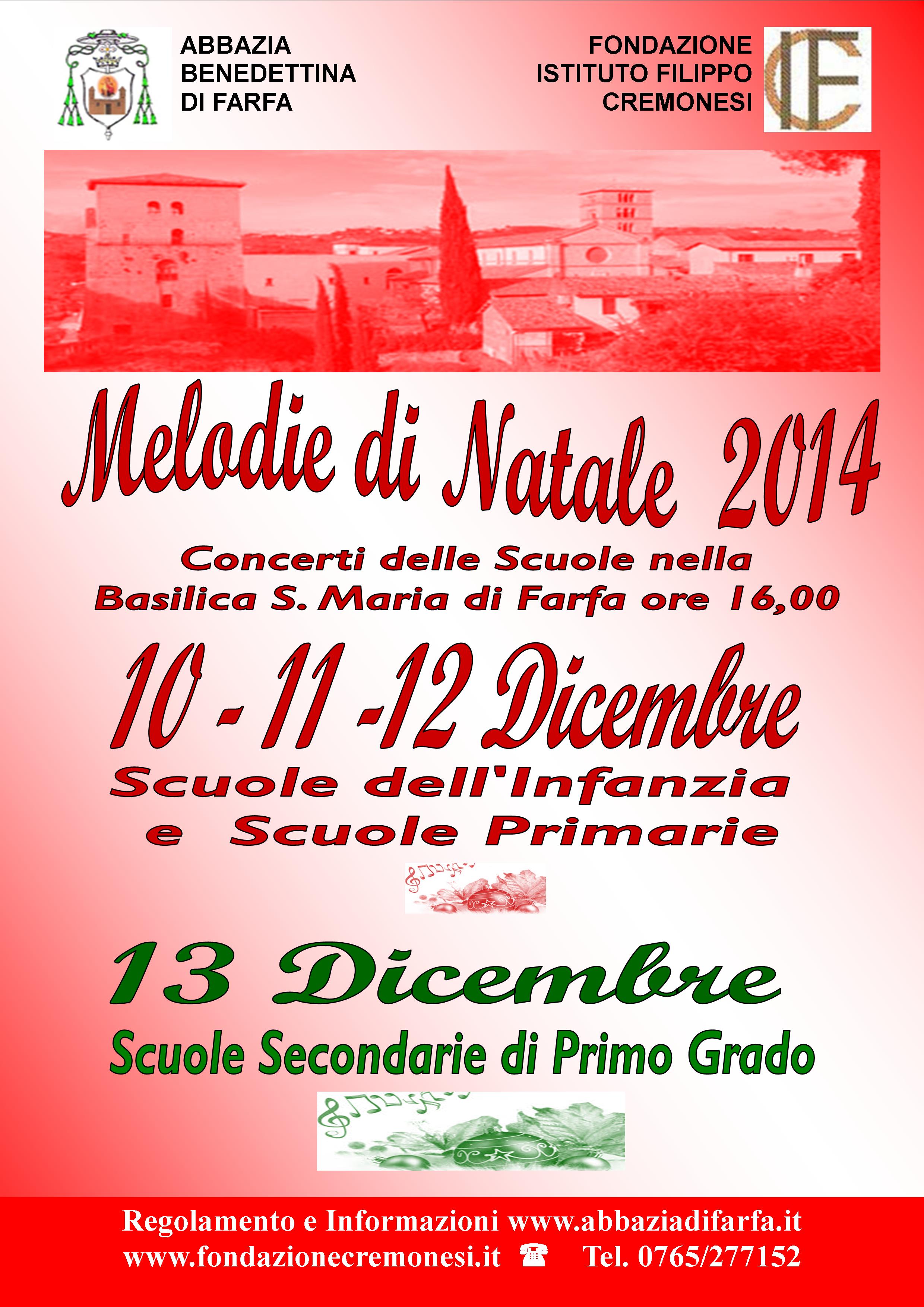 Adesioni aperte per la sesta Edizione di “Melodie di Natale” – 10-13 dicembre 2014