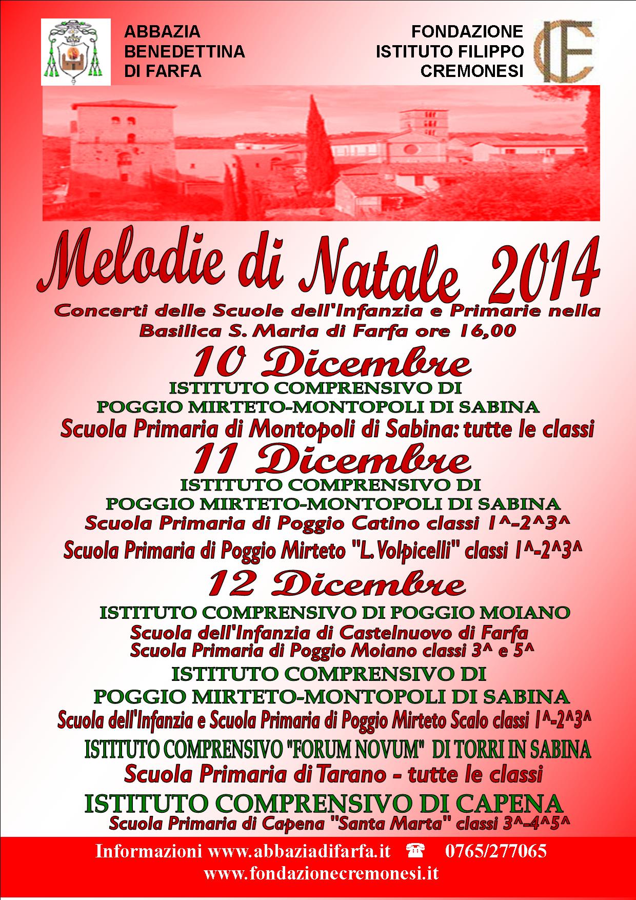 Melodie di Natale dal 10 al 12 dicembre 2014
