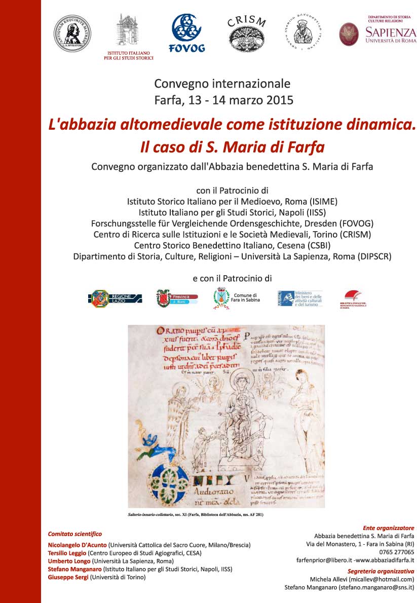 Convegno internazionale Farfa, 13 - 14 marzo 2015