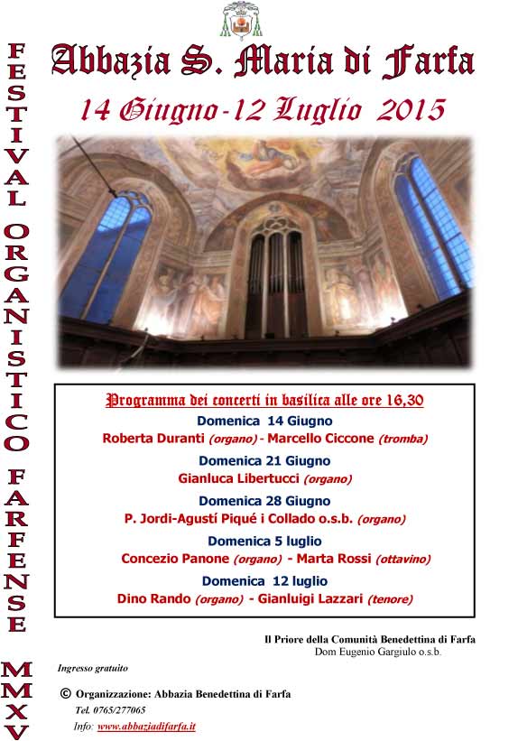 Festival Organistico di Farfa edizione 2015