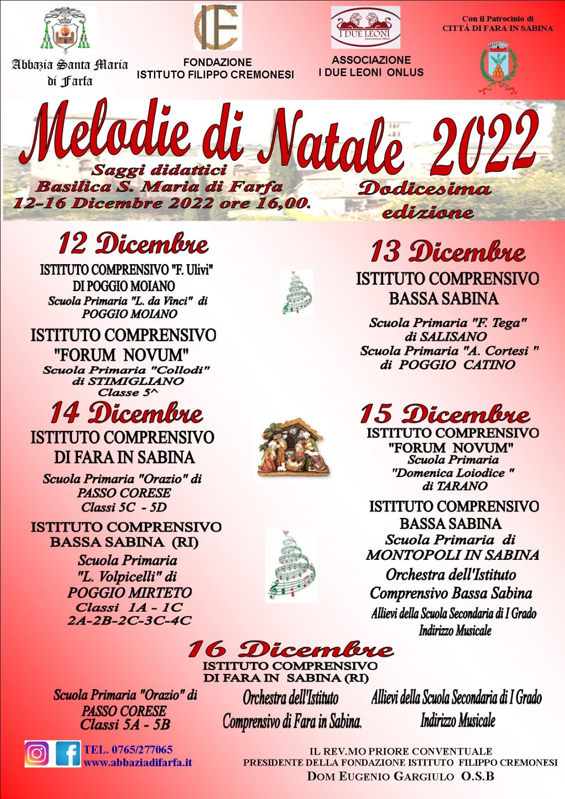 Oltre seicento bimbi alla manifestazione "Melodie di Natale": dal 12 al 16 dicembre!